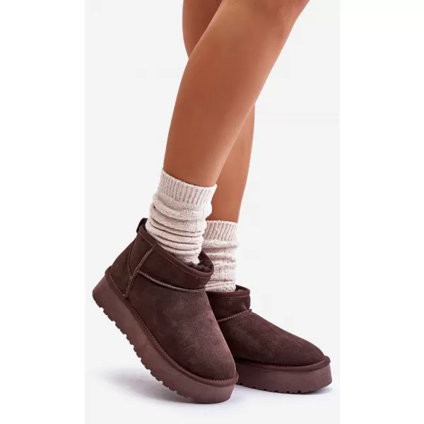  Dámske snehule BOTO W5828 BROWN 
