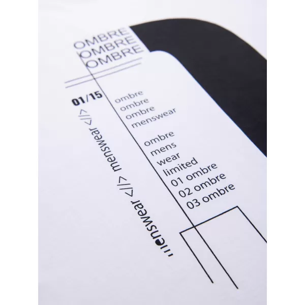  Pánske tričko OMBRE OM-TSPT-0299 WHITE 
