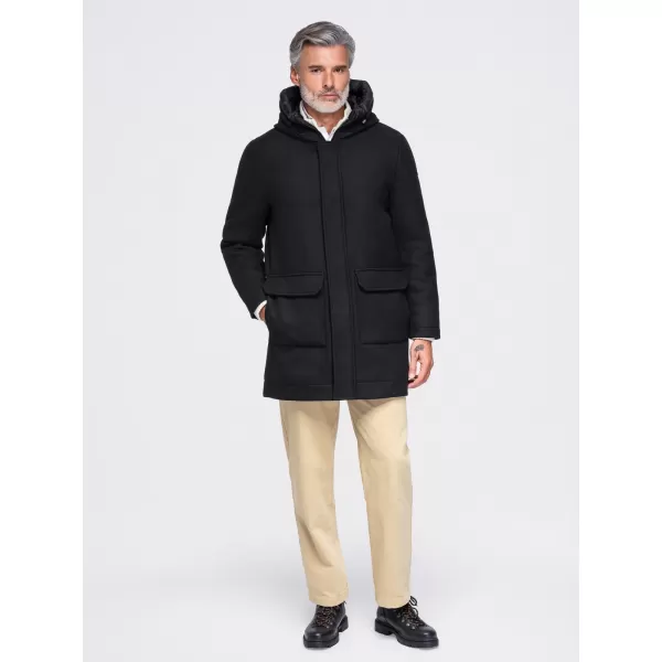  Pánska parka OMBRE OM-COWC-0161 BLACK 