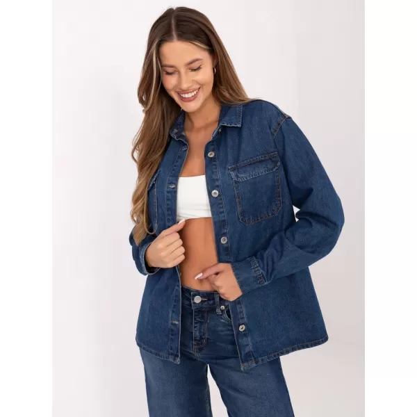  Dámska košeľa SUBLEVEL D80026BI11280M314 DARK BLUE 
