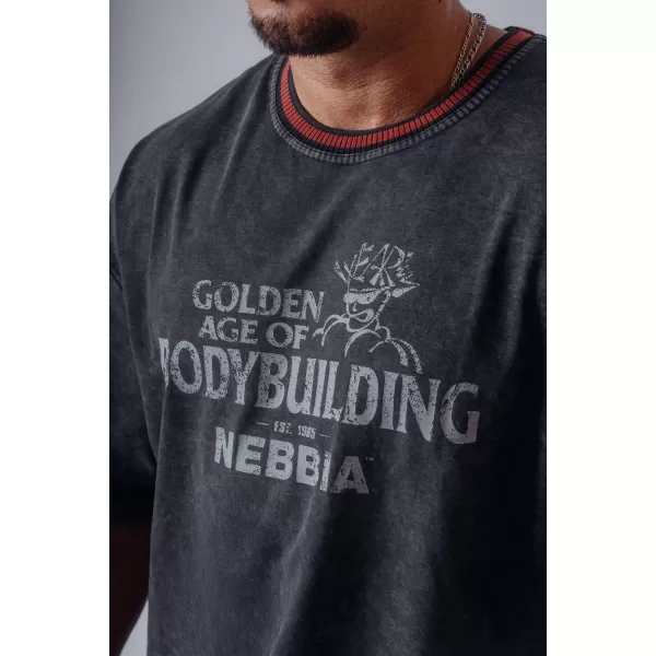  Pánske tričká NEBBIA OLYMPIA HEAVYWEIGHT COTTON 941 BLACK 