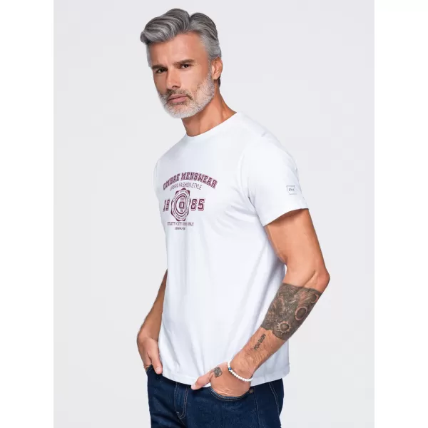  Pánske tričko OMBRE OM-TSPT-0297 WHITE 