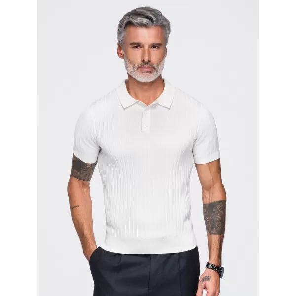  Pánske polo tričko OMBRE OM-POSS-0180 OFF-WHITE 