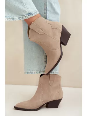 Dámske členkové topánky BOTO 6338 BEIGE