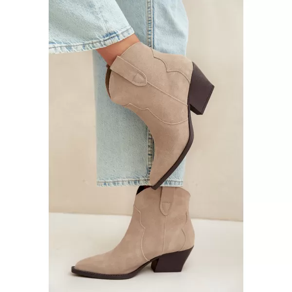  Dámske členkové topánky BOTO 6338 BEIGE 
