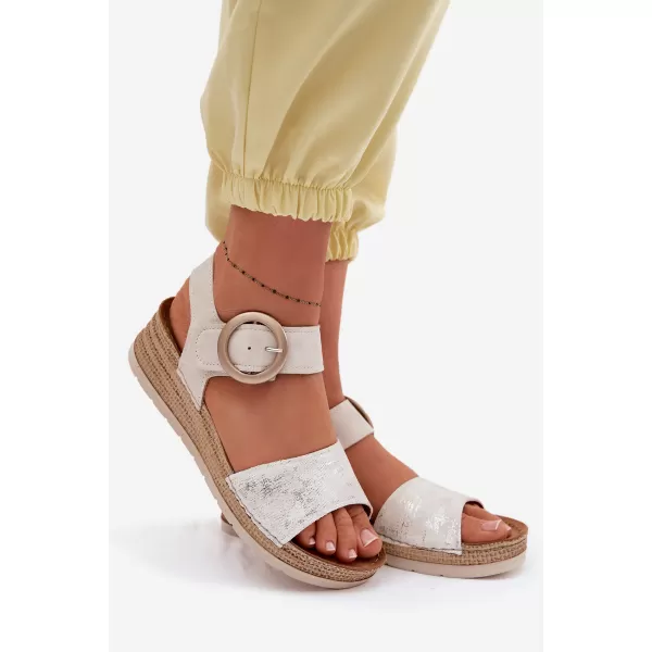  Dámske sandále INBLU RV000013 BEIGE 