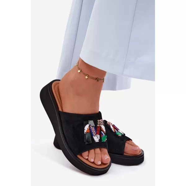  Dámske šľapky VINCEZA 66942 BLACK 