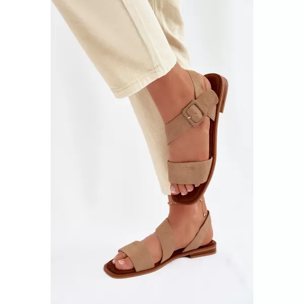  Dámske sandále BIG STAR SHOES TT274491 BEIGE 