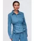 Dámska košeľa OMBRE OW-SH-E0070 BLUE