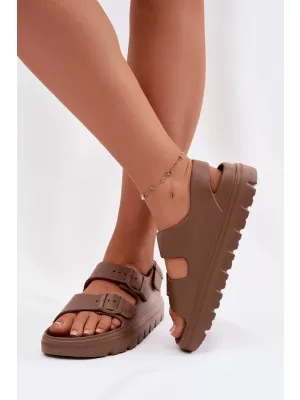 Dámske sandále BIG STAR SHOES TT274A035 BROWN/BEIGE