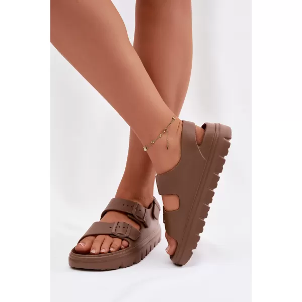  Dámske sandále BIG STAR SHOES TT274A035 BROWN/BEIGE 