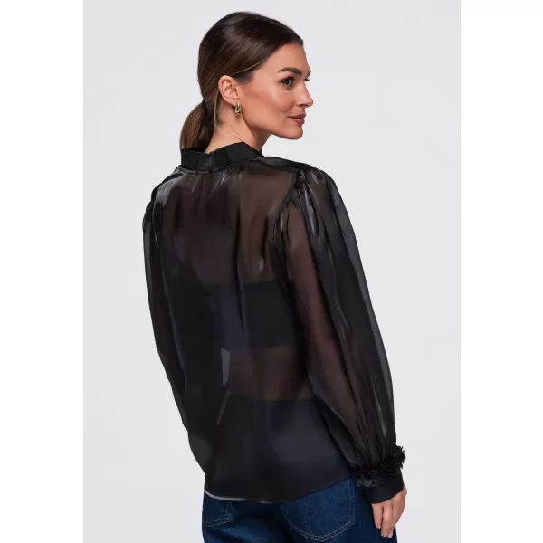  Dámska blúzka OMBRE OW-TS-E0086 BLACK 