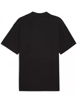 Pánske tričko s golierom PUMA WARDROBE ESS PIQUE RELAXED POLO 62965701 PUMA BLACK