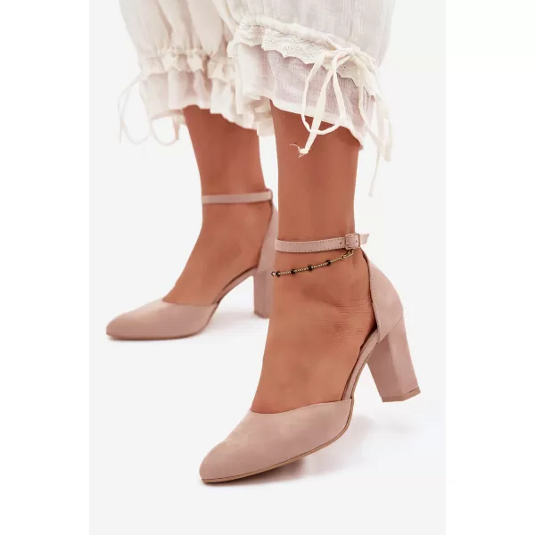  Dámske lodičky ZAZOO 823 BEIGE 