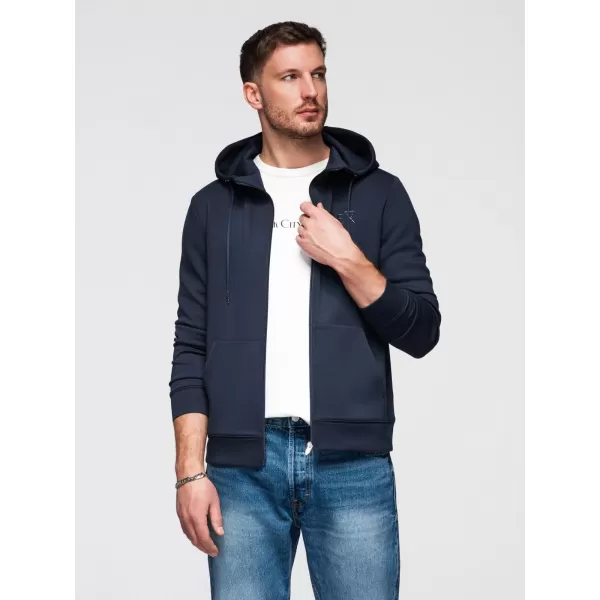  Pánska mikina OMBRE OM-SZBC-0196 NAVY BLUE 