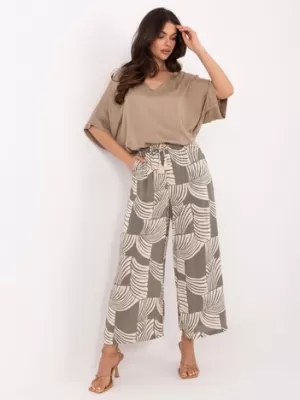 Dámske nohavice SUBLEVEL D73771M62237G KHAKI