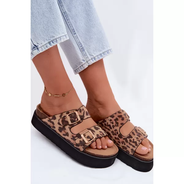  Dámske šľapky WRANGLER 20261072.92A BROWN/BEIGE 