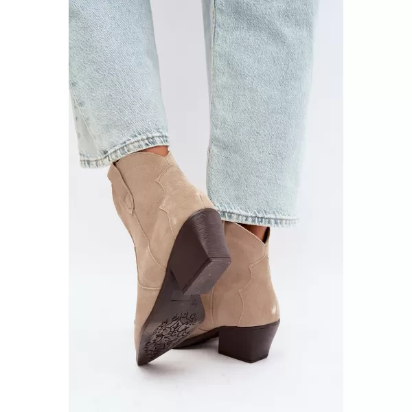  Dámske členkové topánky BOTO 6338 BEIGE 