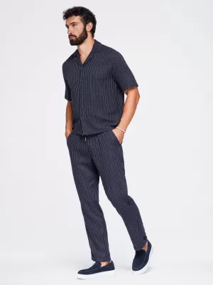 Pánske nohavice OMBRE OM-PACP-0311 NAVY BLUE