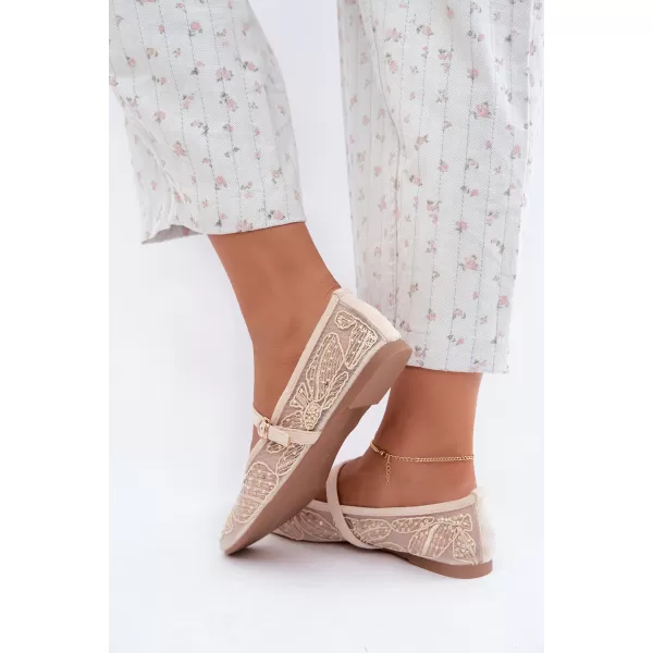 Dámske baleríny BOTO CH951 BEIGE BEŽOVÁ 