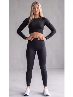 Dámske dlhé legíny premium (nové veľkosti) ALTISPORT VOJ/ALW021LEG05 ČIERNA
