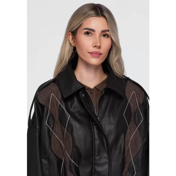  Dámska bunda OMBRE OW-JT-E0004 BROWN 