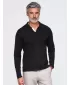 Pánske tričko s golierom OMBRE OM-POLS-0138 BLACK