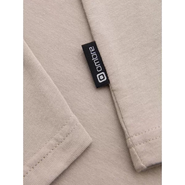  Pánske tričko OMBRE OM-LSBL-0142 BEIGE 
