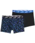 Pánske boxerky PUMA MEN ELEMENTS SCATTERED PRINT BOXERS 94780202 BLUE/BLACK