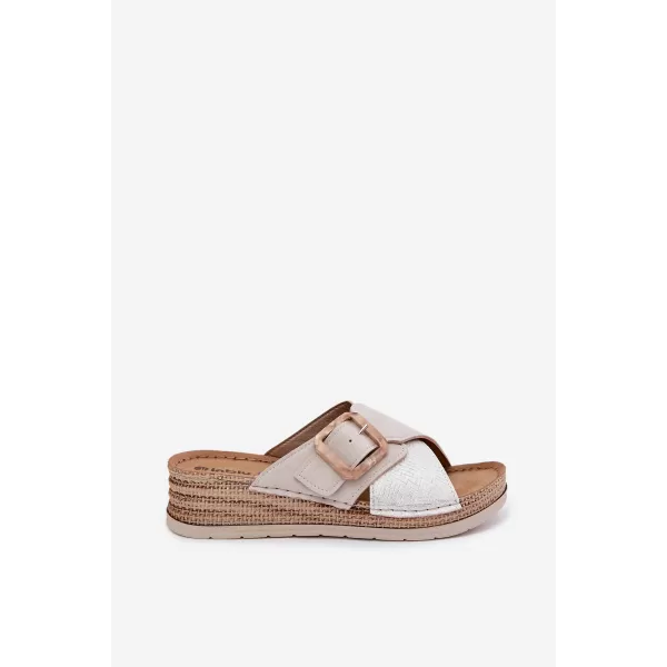  Dámske šľapky INBLU RV000016 BEIGE 