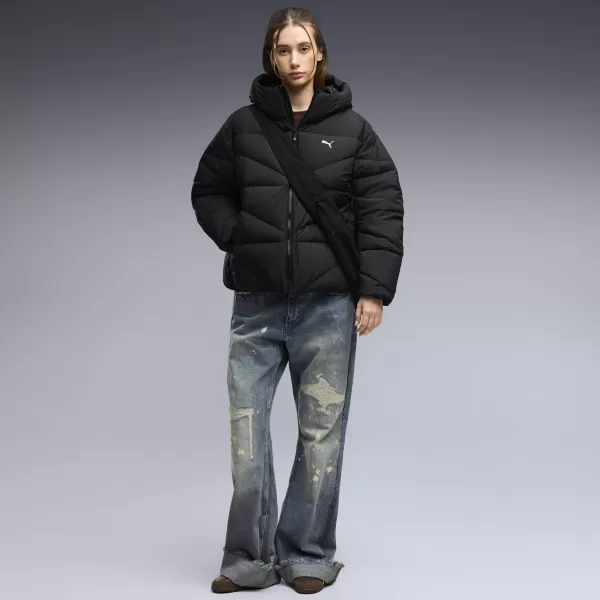  Dámsky bunda PUMA HOODED DOWN PUFFER JACKET W 69458001 PUMA BLACK 