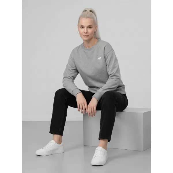  Dámska mikina 4F WMM00TSWSF2534 COLD LIGHT GREY MELANGE 