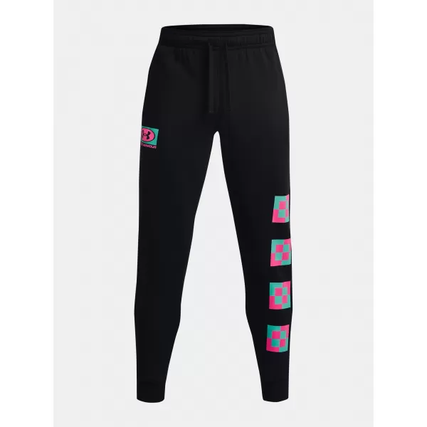  Pánske tepláky UNDER ARMOUR UA RIVAL FLEECE GEO JOGGER 1366437-001 ČIERNA 