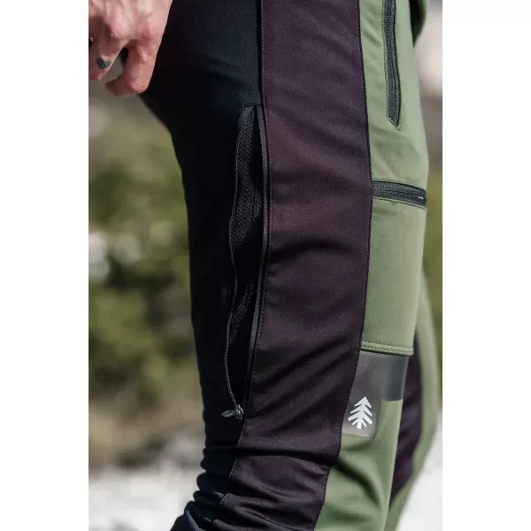  Pánske nepremokavé multi-šport nohavice NORDBLANC RIDGEWALK NBSPM8325 TMAVO ZELENÁ 