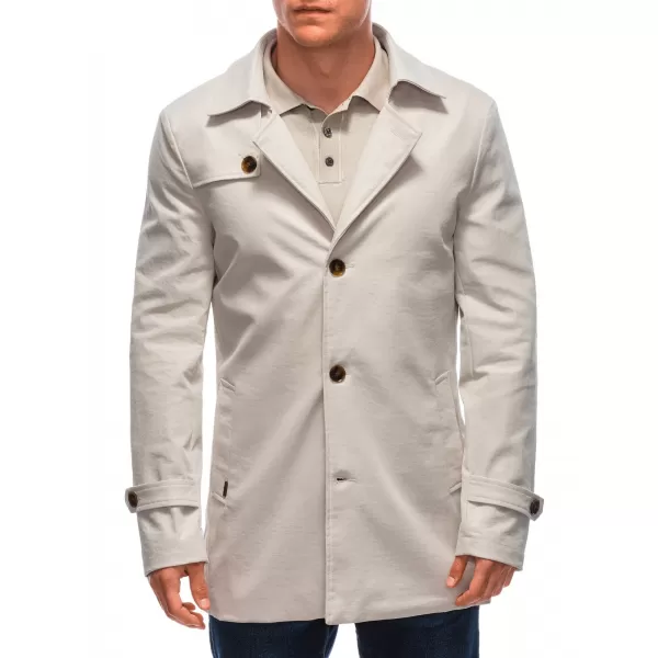  Pánsky kabát EDOTI C570 LIGHT BEIGE 