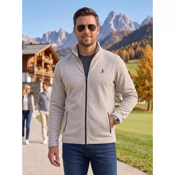  Pánska fleece mikina ALTISPORT ALM002852 STRIEBORNÝ MELÍR 