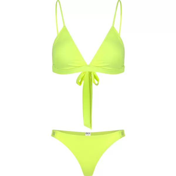  Dámske bikiny - vrchný diel NORDBLANC WATERFALL NBSSS8213 ŽIARIVO ŽLTÁ 