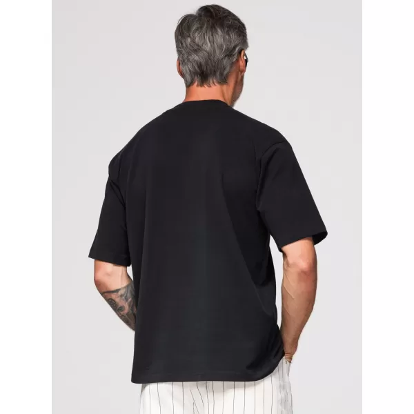  Pánske tričko OMBRE OM-TSCT-0275 BLACK 