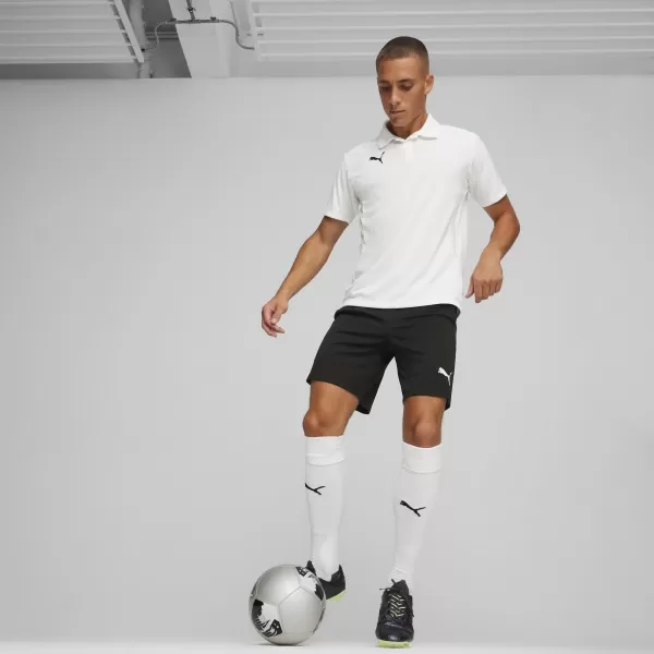  Pánske tričko s golierom PUMA TEAMGOAL POLO 658771-04 PUMA WHITE/BLACK/FEATHERGRAY 