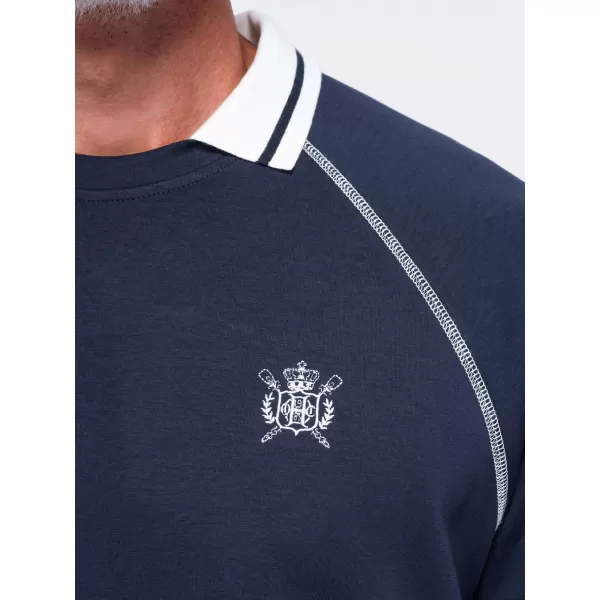  Pánska mikina OMBRE OM-SSNZ-0269 NAVY BLUE 