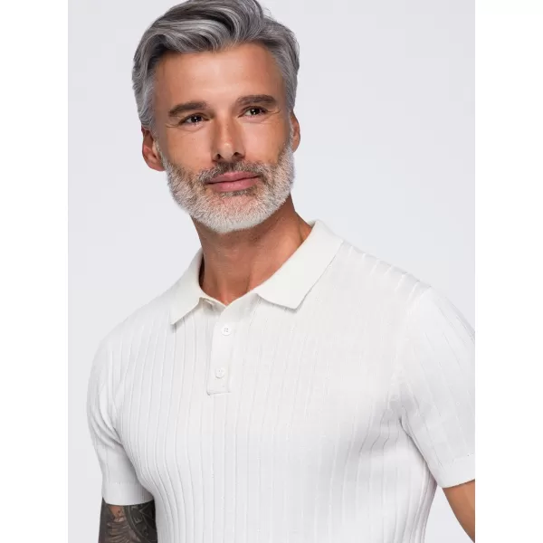  Pánske polo tričko OMBRE OM-POSS-0180 OFF-WHITE 