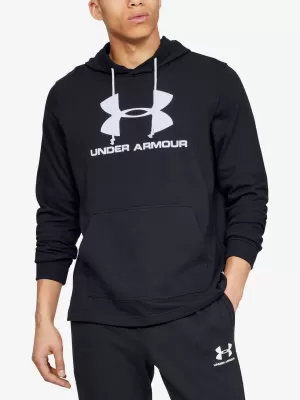 Pánska mikina UNDER ARMOUR SPORTSTYLE TERRY LOGO HOODIE 1348520-001 ČIERNA
