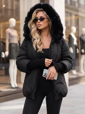 Dámska bunda DSTREET TY5995 ČIERNA