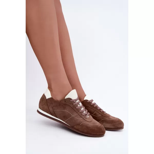  Dámske tenisky ZAZOO N1414/772/1098 BROWN/BEIGE 