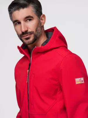 Pánska softshellová bunda OMBRE OM-JANP-0292 RED