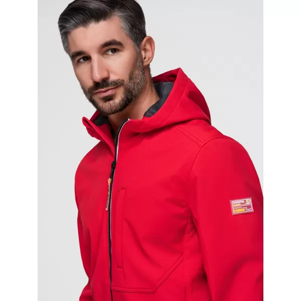  Pánska softshellová bunda OMBRE OM-JANP-0292 RED 
