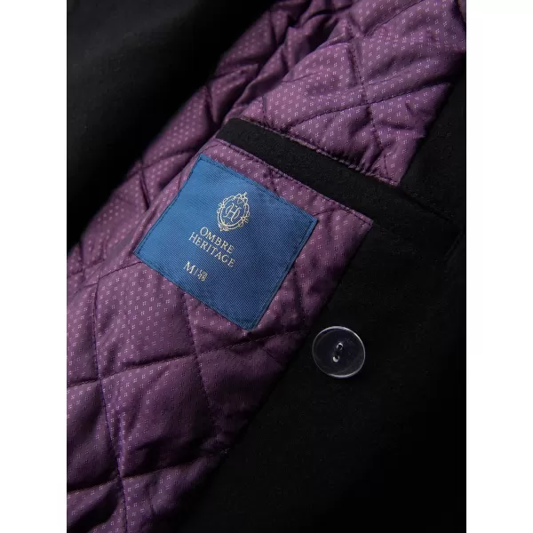  Pánsky kabát OMBRE OM-COWC-0156 BLACK 