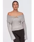 Dámsky sveter OMBRE OW-SW-E0011 TAUPE