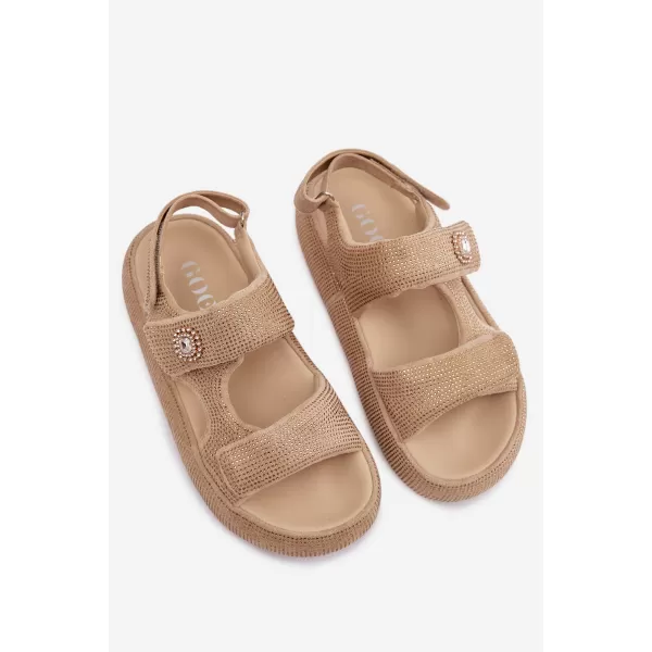  Dámske sandále GOE TT2N4101 BEIGE 