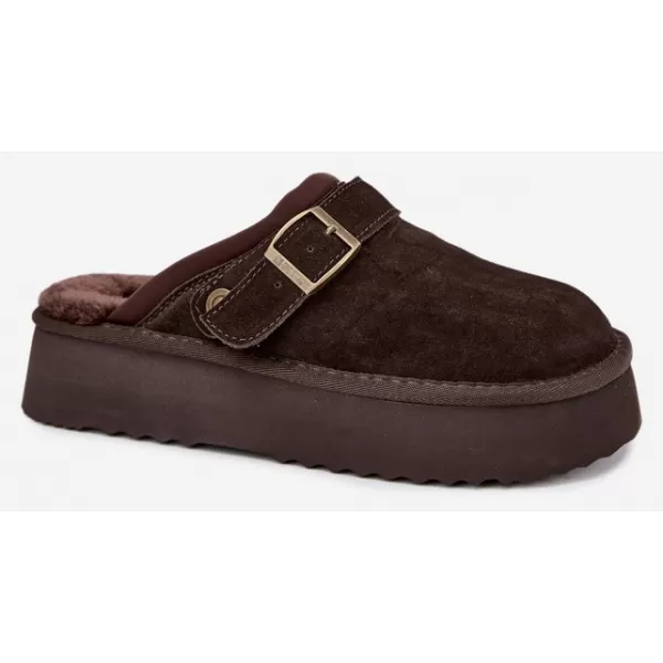  Dámske šľapky BIG STAR SHOES UU274697 BROWN/BEIGE 